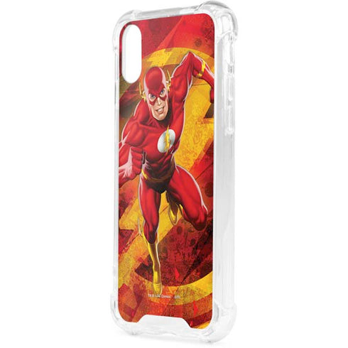 DC Comics The Flash Action Pose iPhone XS Clear Case
