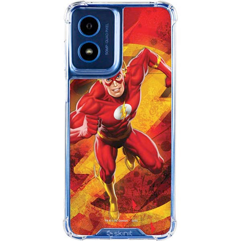 DC Comics The Flash Action Pose Moto G Play 4G (2024) Clear Case