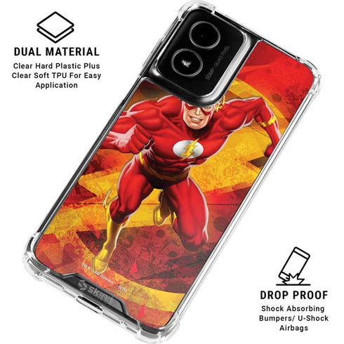 DC Comics The Flash Action Pose Moto G Power 5G (2024) Clear Case