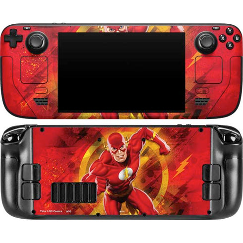 DC Comics The Flash Action Pose Steam Deck Handheld Gaming Computer OLED Skin