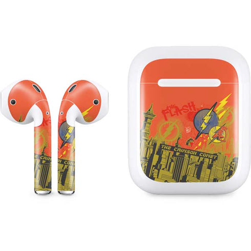 DC Comics The Flash City Collage Art Apple AirPods Skin