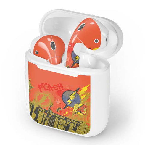 DC Comics The Flash City Collage Art Apple AirPods Skin
