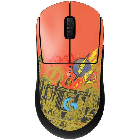 DC Comics The Flash City Collage Art G Pro Wireless Gaming Mouse Skin