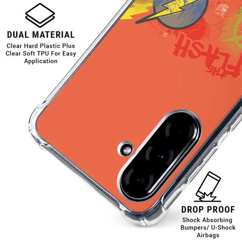 DC Comics The Flash City Collage Art Galaxy A36 5G Clear Case