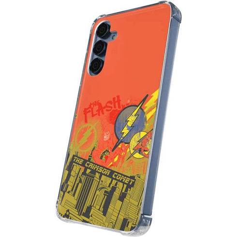 DC Comics The Flash City Collage Art Galaxy A55 5G Clear Case