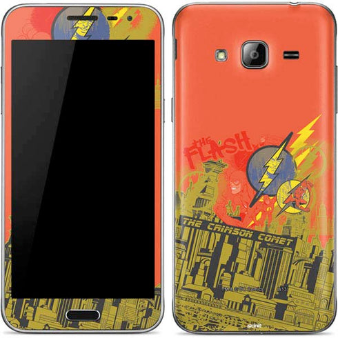DC Comics The Flash City Collage Art Galaxy J3 Skin