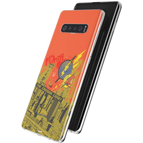 DC Comics The Flash City Collage Art Galaxy S10 Plus Skin
