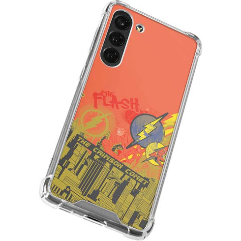 DC Comics The Flash City Collage Art Galaxy S24 FE Clear Case