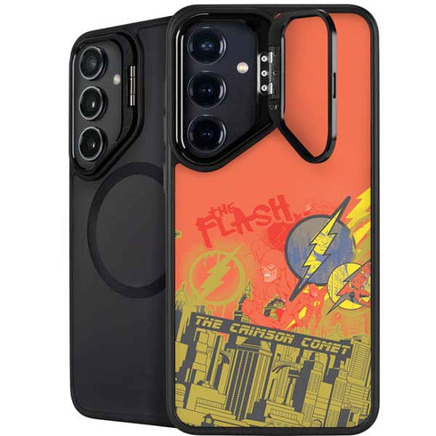 DC Comics The Flash City Collage Art Galaxy S24 FE Kickstand Case