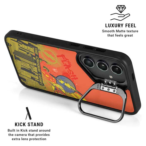 DC Comics The Flash City Collage Art Galaxy S24 FE Kickstand Case