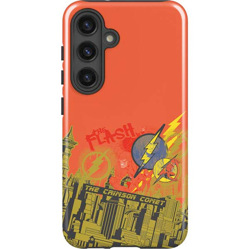 DC Comics The Flash City Collage Art Galaxy S25 Plus Impact Case
