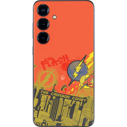 DC Comics The Flash City Collage Art Galaxy S25 Plus Skin