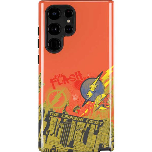 DC Comics The Flash City Collage Art Galaxy S25 Ultra Impact Case