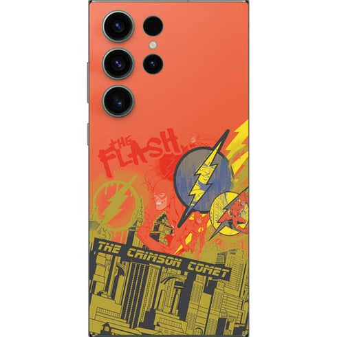 DC Comics The Flash City Collage Art Galaxy S25 Ultra Skin