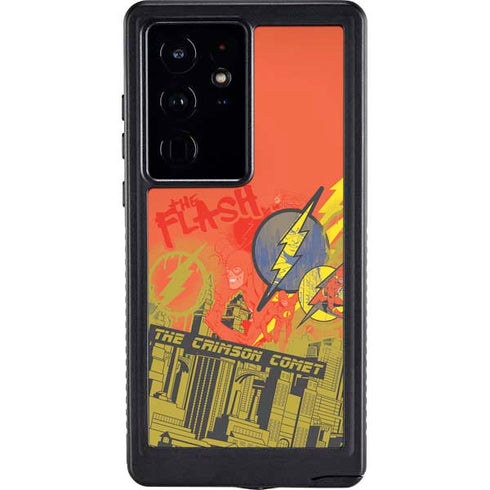 DC Comics The Flash City Collage Art Galaxy S24 Ultra Waterproof Case