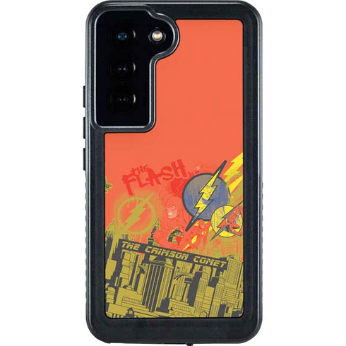 DC Comics The Flash City Collage Art Galaxy S24 Waterproof Case