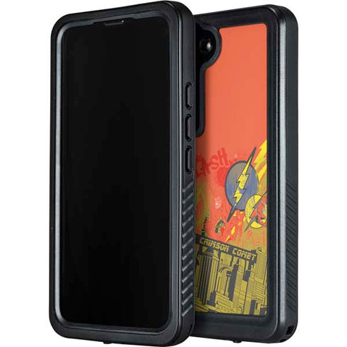 DC Comics The Flash City Collage Art Galaxy S24 Waterproof Case