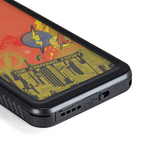 DC Comics The Flash City Collage Art Galaxy S24 Waterproof Case