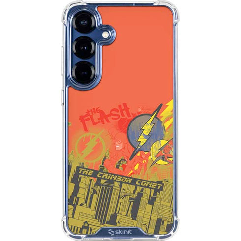 DC Comics The Flash City Collage Art Galaxy S25 Clear Case