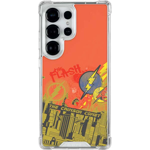 DC Comics The Flash City Collage Art Galaxy S25 Ultra Clear Case