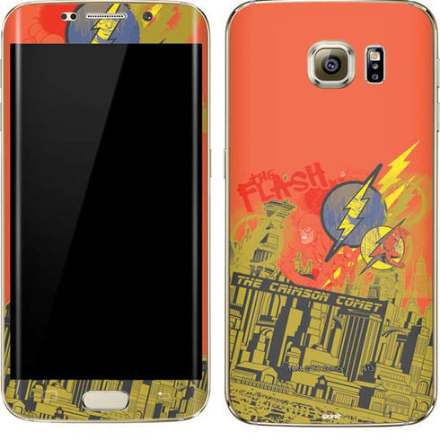DC Comics The Flash City Collage Art Galaxy S7 Edge Skin