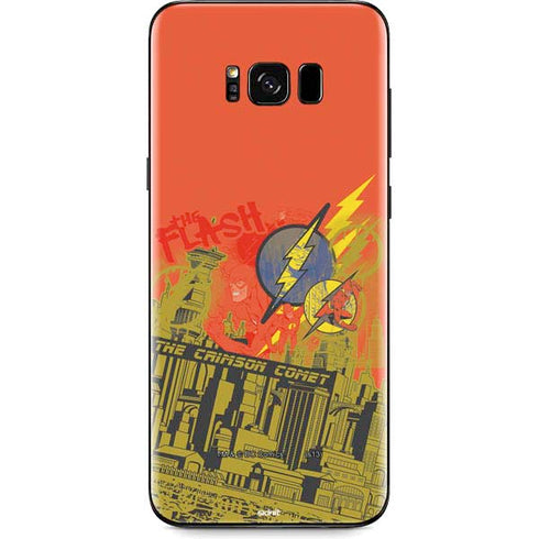 DC Comics The Flash City Collage Art Galaxy S8 Plus Skin