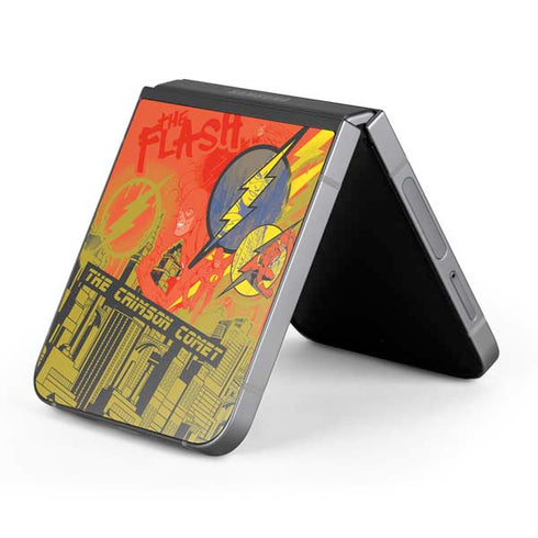 DC Comics The Flash City Collage Art Galaxy Z Flip6 Skin