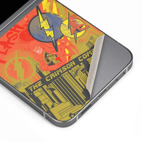 DC Comics The Flash City Collage Art Galaxy Z Flip6 Skin