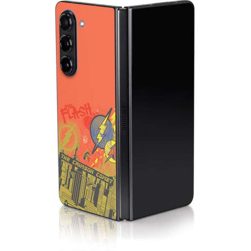 DC Comics The Flash City Collage Art Galaxy Z Fold5 5G Skin