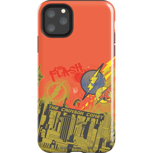 DC Comics The Flash City Collage Art iPhone Cases