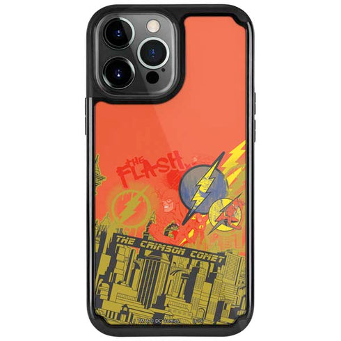 DC Comics The Flash City Collage Art iPhone Cases