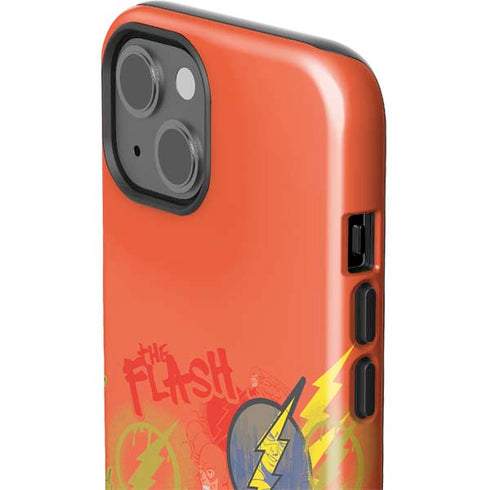 DC Comics The Flash City Collage Art iPhone 15 Impact Case