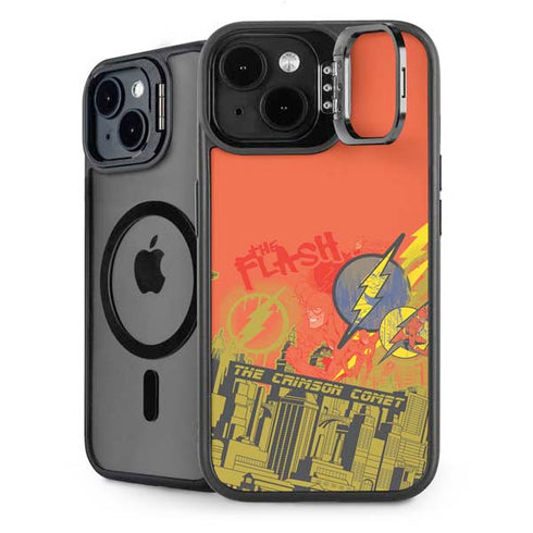 DC Comics The Flash City Collage Art iPhone 15 Kickstand Case