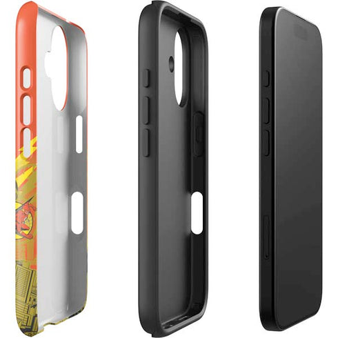 DC Comics The Flash City Collage Art iPhone 16 Impact Case