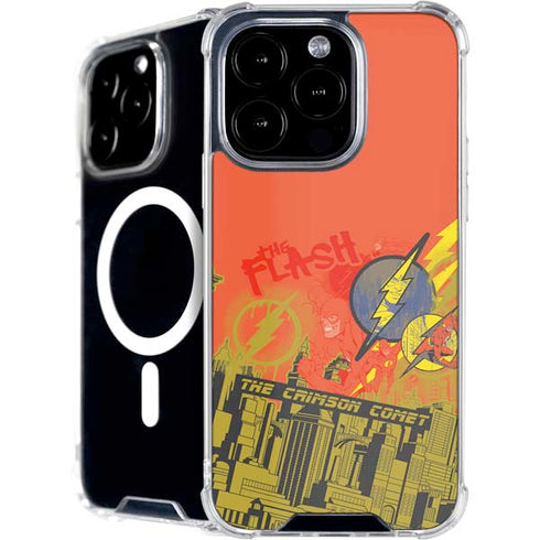 DC Comics The Flash City Collage Art iPhone 16 Pro MagSafe Case