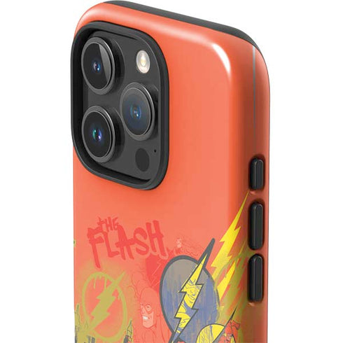 DC Comics The Flash City Collage Art iPhone 16 Pro Max Impact Case