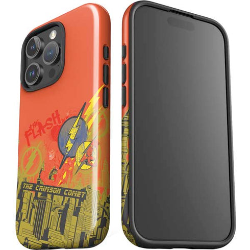 DC Comics The Flash City Collage Art iPhone 16 Pro Max Impact Case