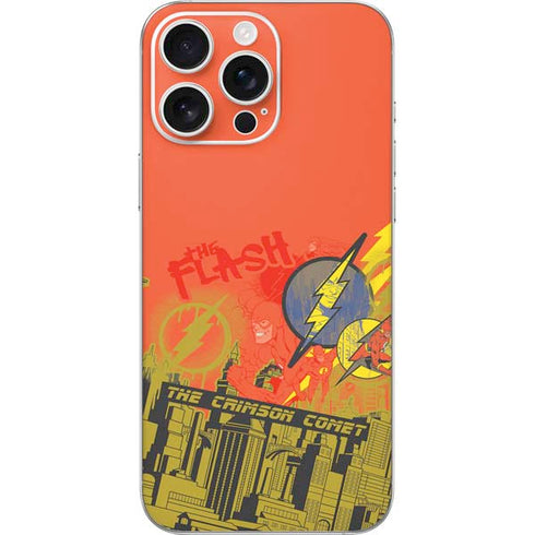 DC Comics The Flash City Collage Art iPhone 16 Pro Max Skin