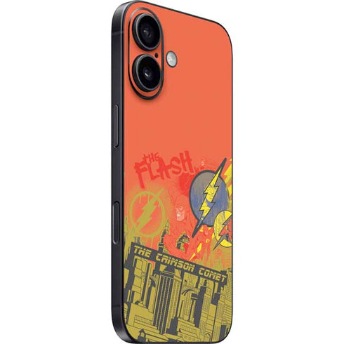 DC Comics The Flash City Collage Art iPhone 16 Skin
