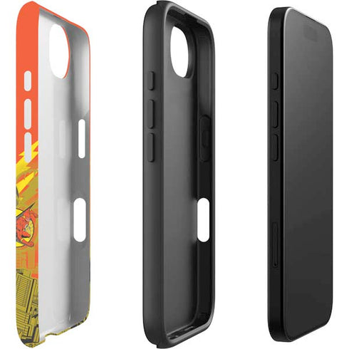 DC Comics The Flash City Collage Art iPhone 16e Impact Case