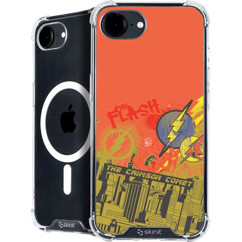 DC Comics The Flash City Collage Art iPhone 16e MagSafe Case