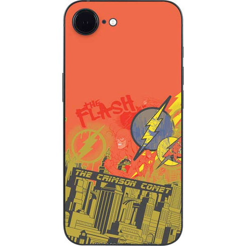DC Comics The Flash City Collage Art iPhone 16e Skin