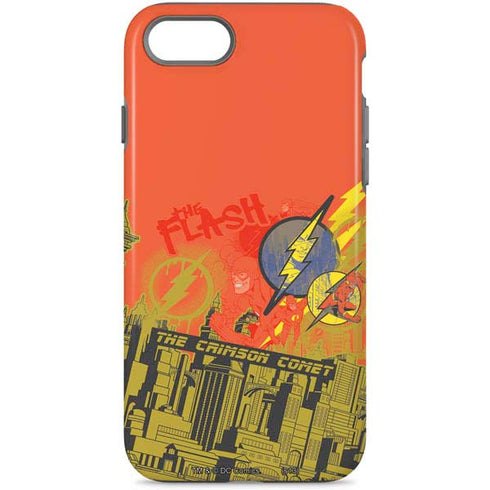 DC Comics The Flash City Collage Art iPhone Cases