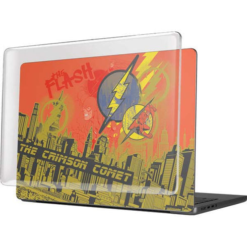 DC Comics The Flash City Collage Art MacBook Pro 14in (2021-24) Case plus Skin