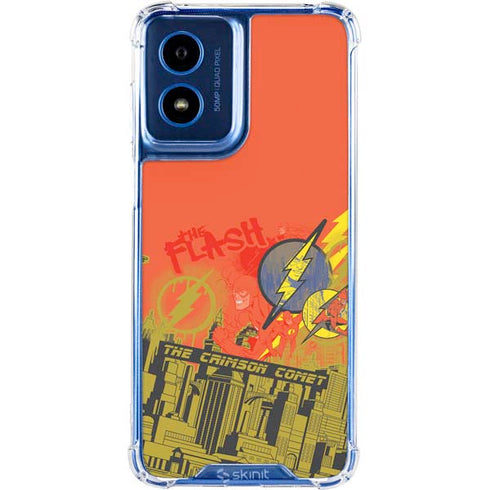 DC Comics The Flash City Collage Art Moto G Play 4G (2024) Clear Case