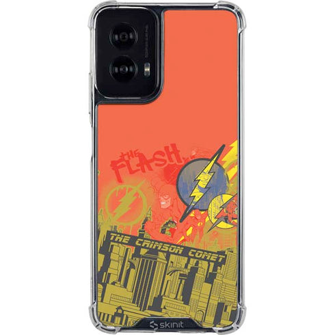 DC Comics The Flash City Collage Art Moto G Power 5G (2024) Clear Case