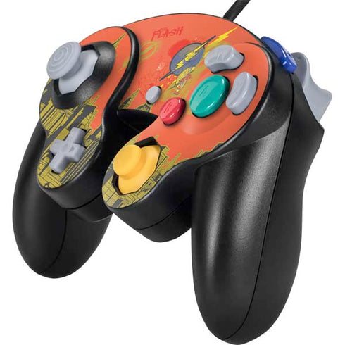 DC Comics The Flash City Collage Art Nintendo GameCube Controller Skin