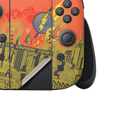 DC Comics The Flash City Collage Art Nintendo Switch 2 (2025) Joy-Con Controller Skin