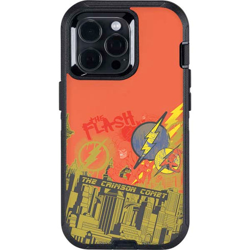 DC Comics The Flash City Collage Art Otterbox Defender iPhone Skin