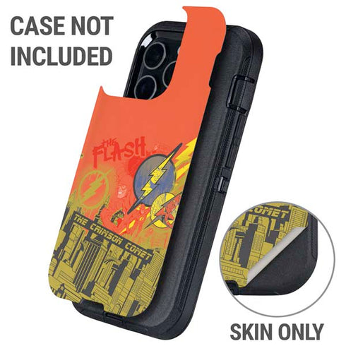 DC Comics The Flash City Collage Art Otterbox Defender iPhone Skin